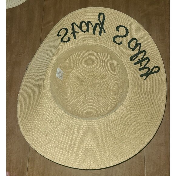 “Stay Salty” Women’s Sun Hat UV Protected Wide Brim Beige NEW. Cotton Balls - Picture 2 of 4